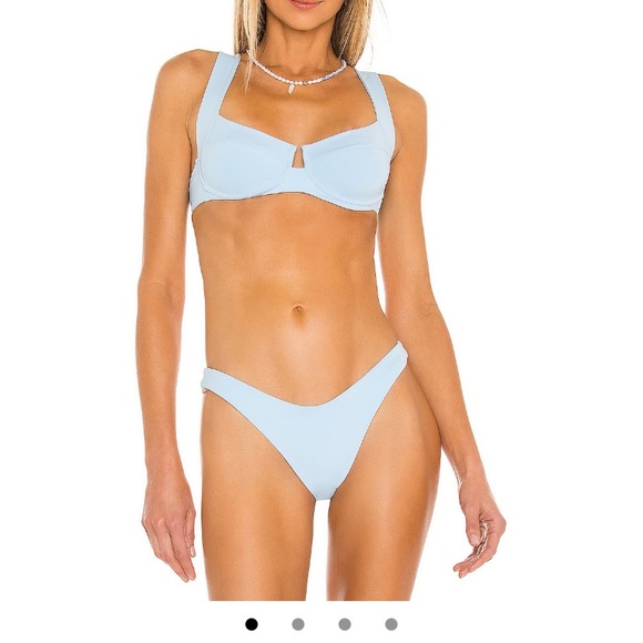 L Space Sky Blue Camellia Top and Bottom - Picture 2 of 6